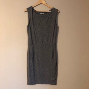 Athleta Westwood Grey Sleeveless Dress Modal Wool Blend Size Small